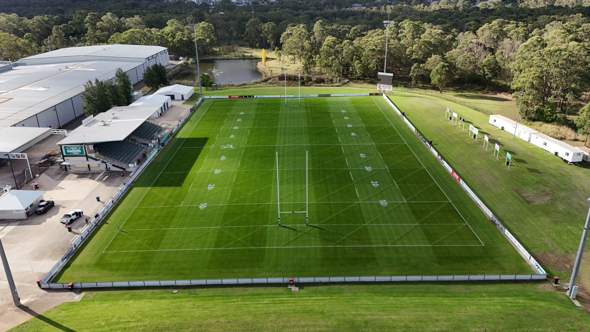 Elite Turf Projects crew laying a premium sports-grade natural turf surface